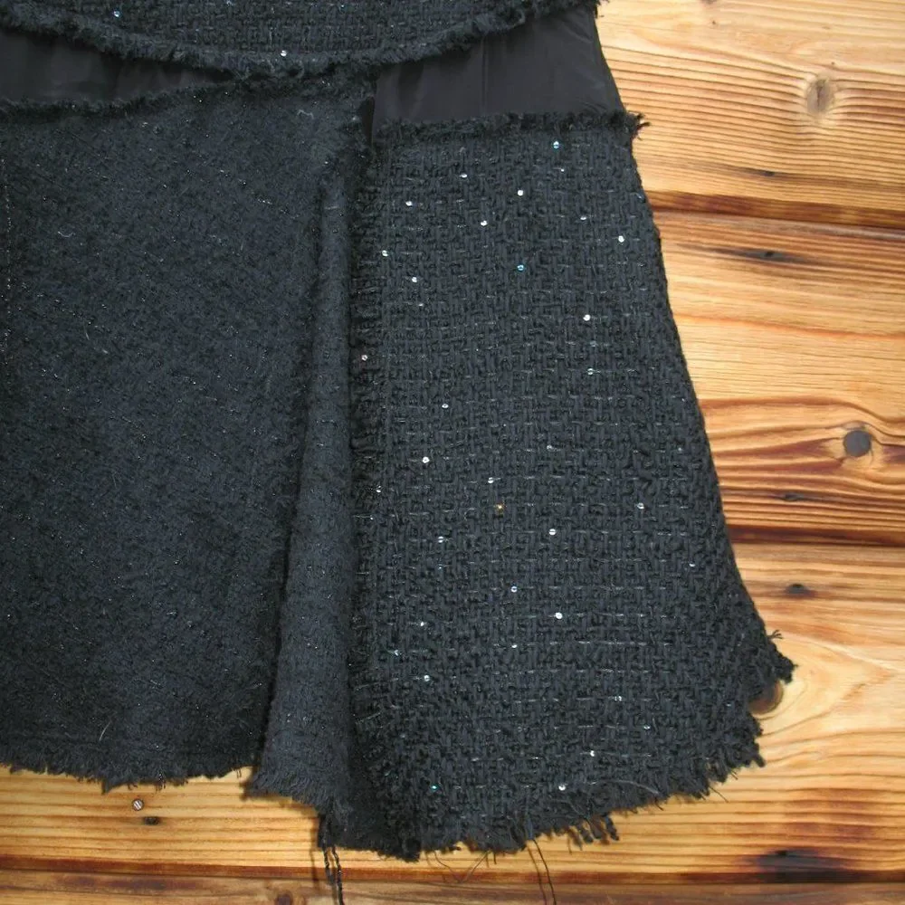NWT Zara Tweed Sequin A Line Mini Skirt